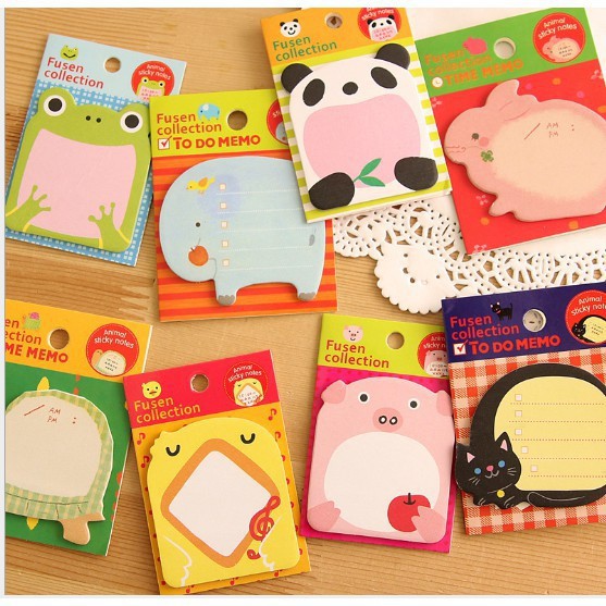 Giấy note kute hoạt hình thú dễ thương