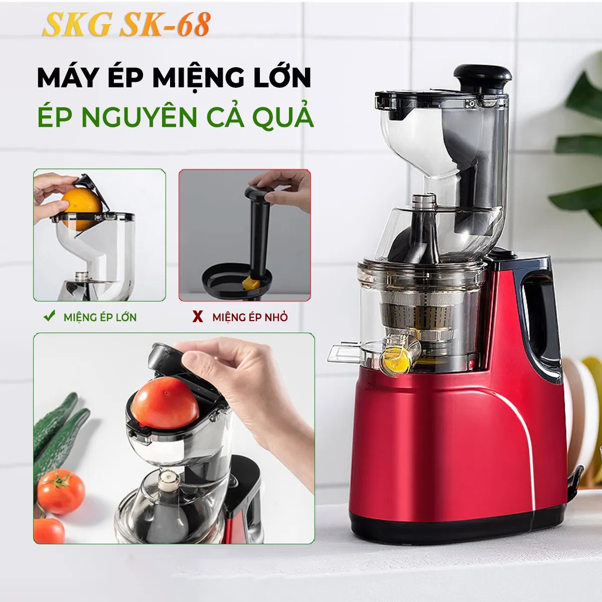Máy ép chậm Máy ép trái cây cao cấp  ,  ,Hongxin RH 312, máy ép trậm cao cấp ,máy ép chậm nguyên quả ,máy ép chậm giá rẻ