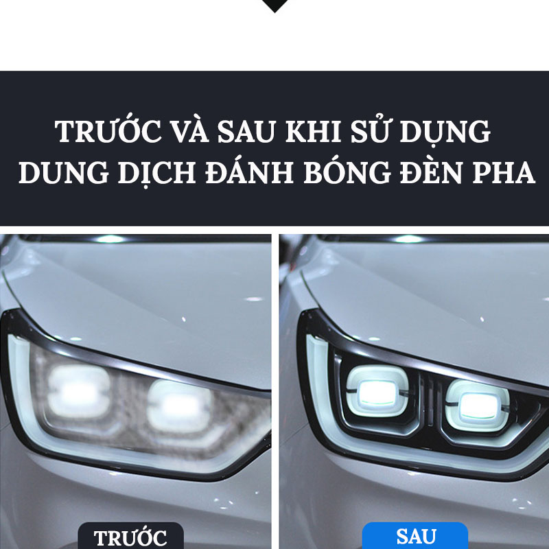 Dung Dịch Đánh Bóng Đèn Pha Ô Tô Chống Ố Vàng VERSION 2