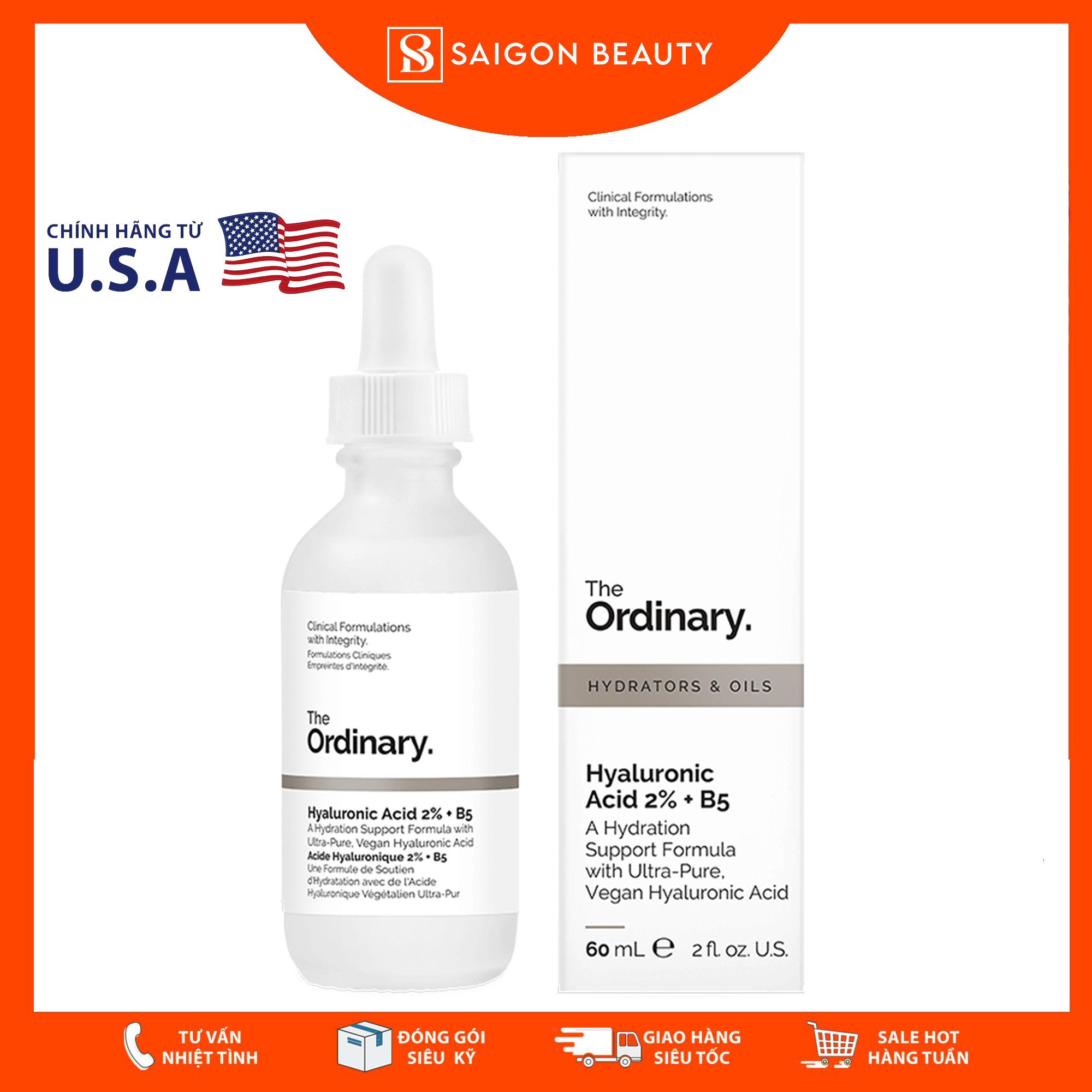 [HCM]Serum The Ordinary Hyaluronic Acid 2% + B5 (60mL)