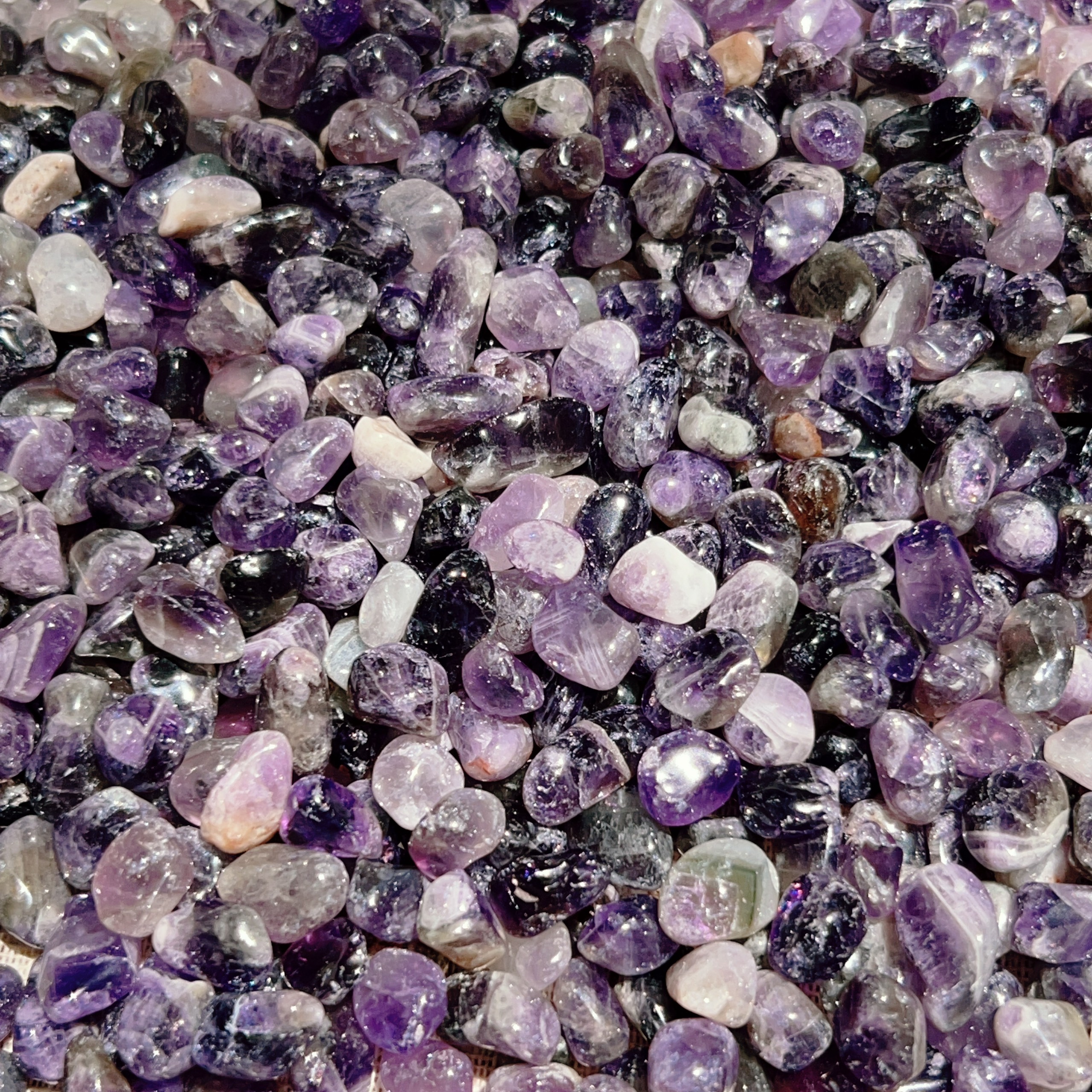 100g Vụn đá Dark Amethyst - TA tím tự nhiên