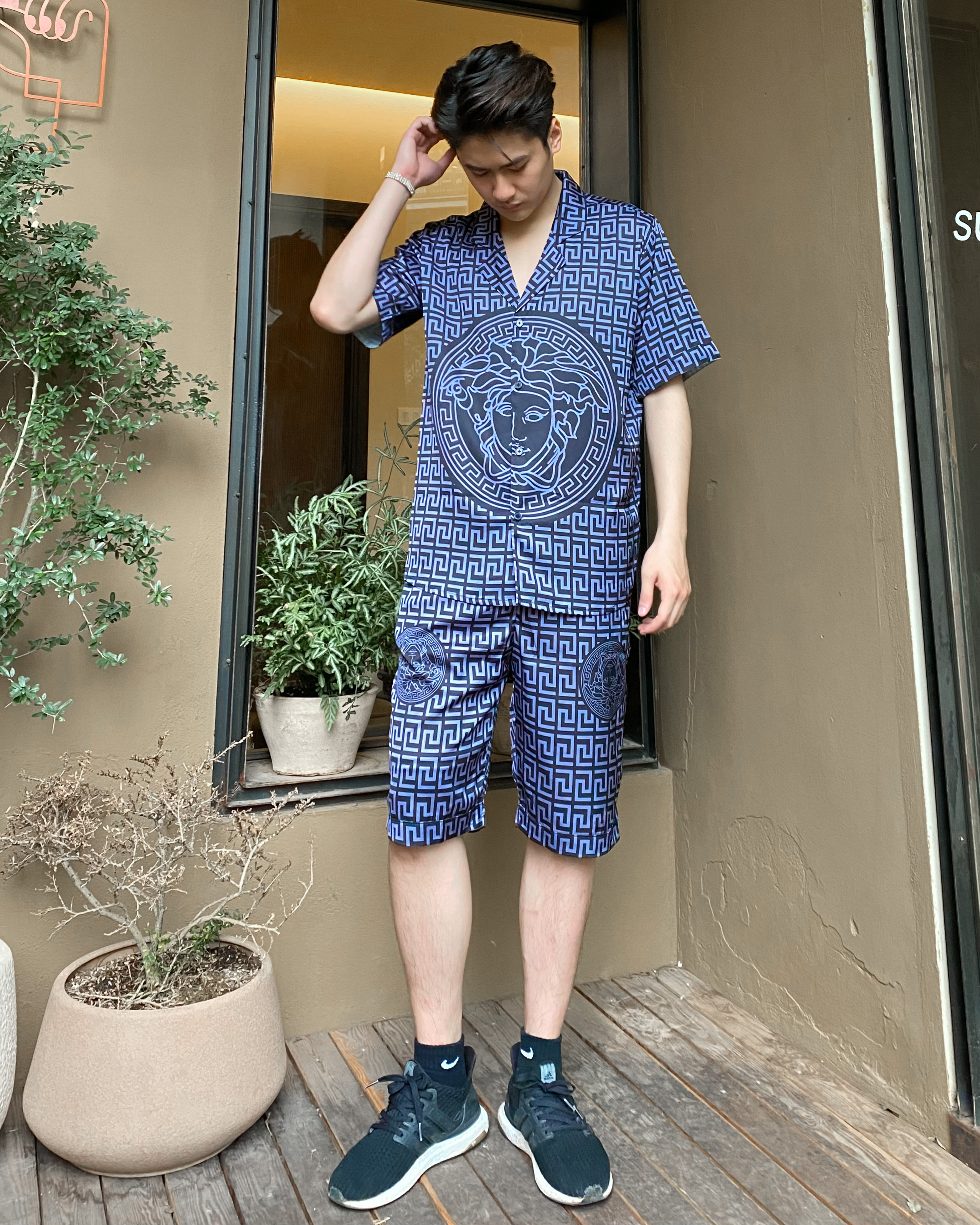 Bộ đồ ngủ Pijama lụa  mát mịn, họa tiết tinh tế