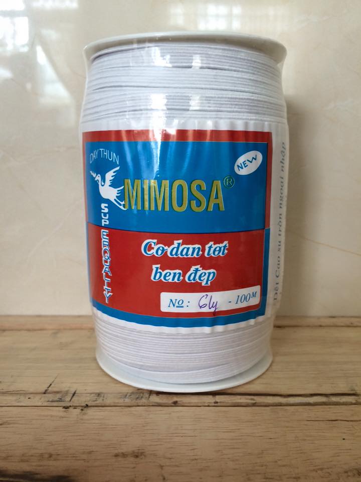 [HCM]Dây thun bản số 6 6li luồn quần áo may mặc - size 6li 100 mét.