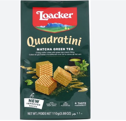 Date 27 Bánh xốp Loacker Quadratini của Ý nhiều vị 125g - socola, socola đắng, vani, hạt dẻ 125g và 110g