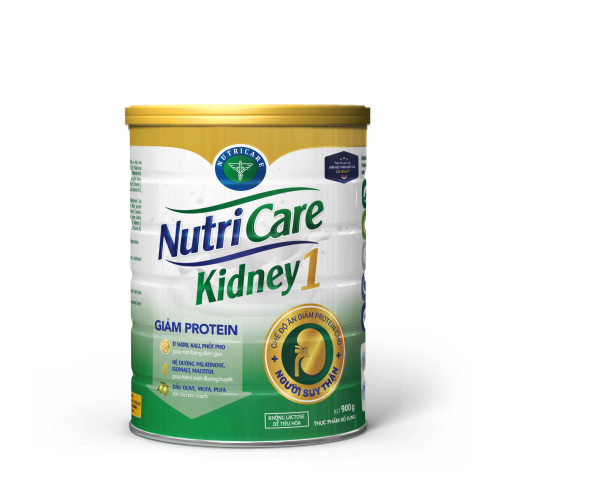 Sữa bột Nutricare Kidney 1 - dinh dưỡng cho người suy thận, tiền chạy thận nhân tạo, dễ tiêu hóa, tăng cường sức khỏe (900g) nhập khẩu