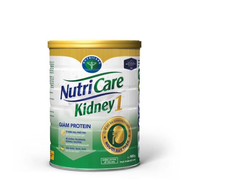 Sữa bột Nutricare Kidney 1 - dinh dưỡng cho người suy thận, tiền chạy thận nhân tạo (900g) cao cấp