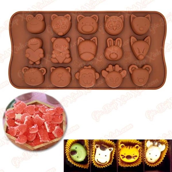 khuôn silicon mặt thú