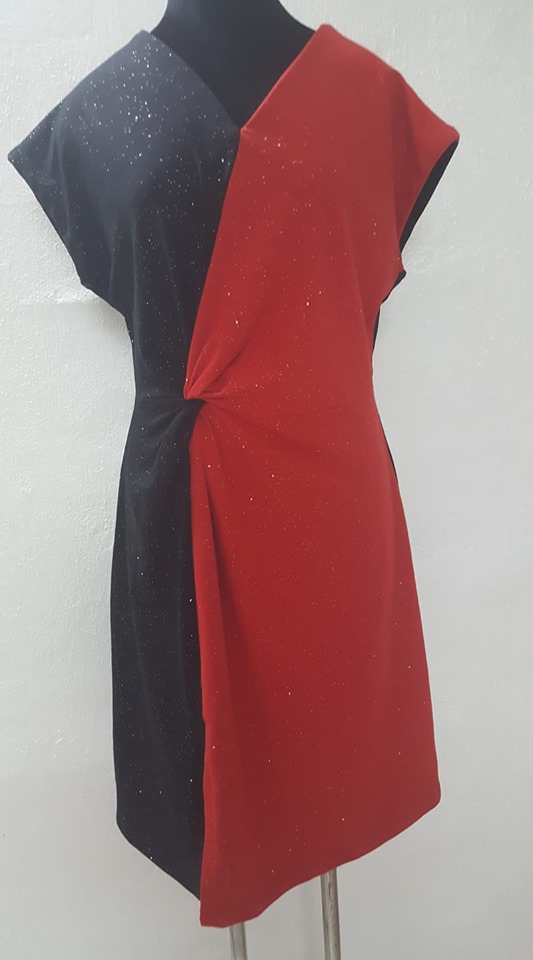 Rập Giấy DC024 - Đầm xoắn eo lệch