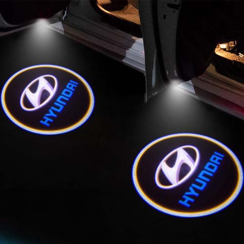 Đèn cảnh báo mở cửa chiếu Logo, thương hiệu HUYNDAI