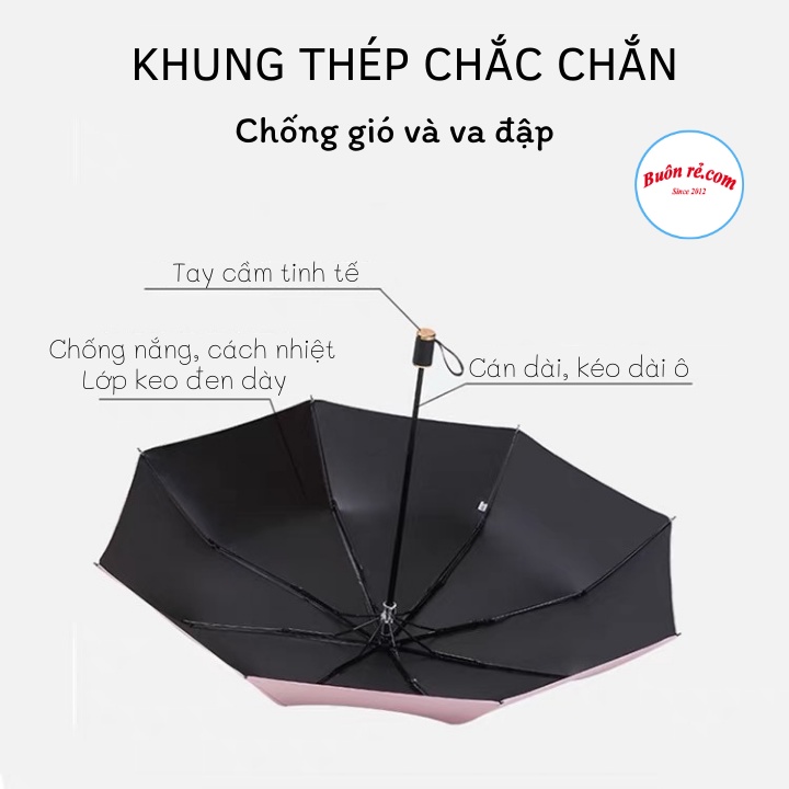 Ô Dù Che Mưa Đi Nắng Cao Cấp Gấp Gọn Chống Tia UV Chất Liệu Vải Dù Chống Nhăn, Ô Dù Chống Tia UV Gấp Gọn Mini Đi Che Mưa Che Nắng Ngoài Trời Cầm Tay NX-11