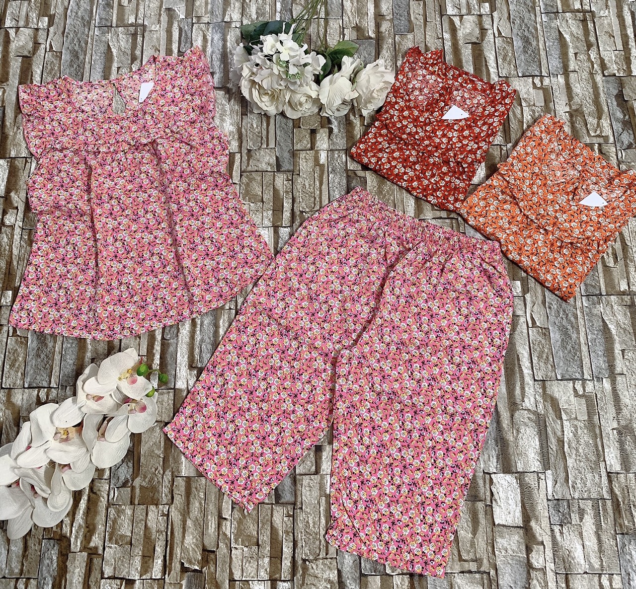 bộ lửng cổ phối ren vải lụa mango kp-2025 ku phong shop