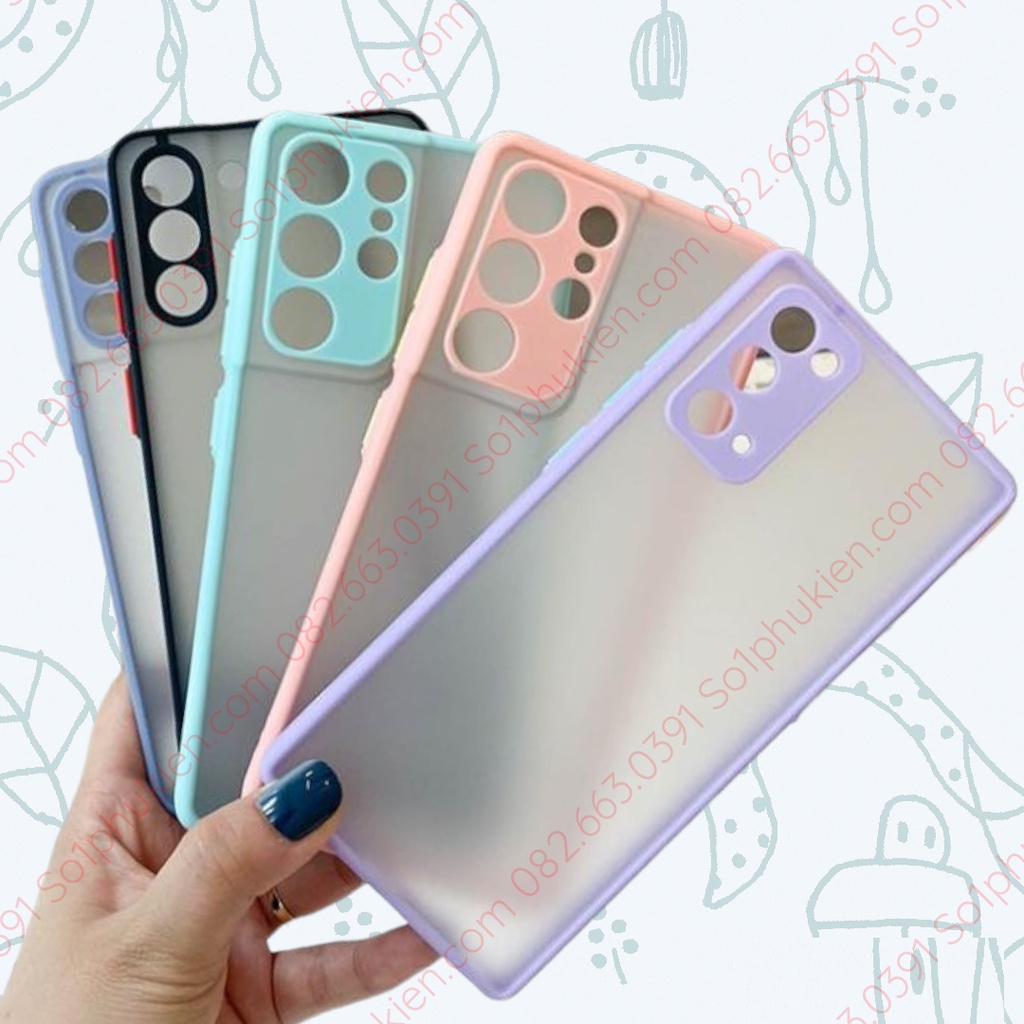 Ốp lưng oppo a15 a52 a53 a54 a94 a91 a31 chất liệu nhám viền màu , bảo vệ camera