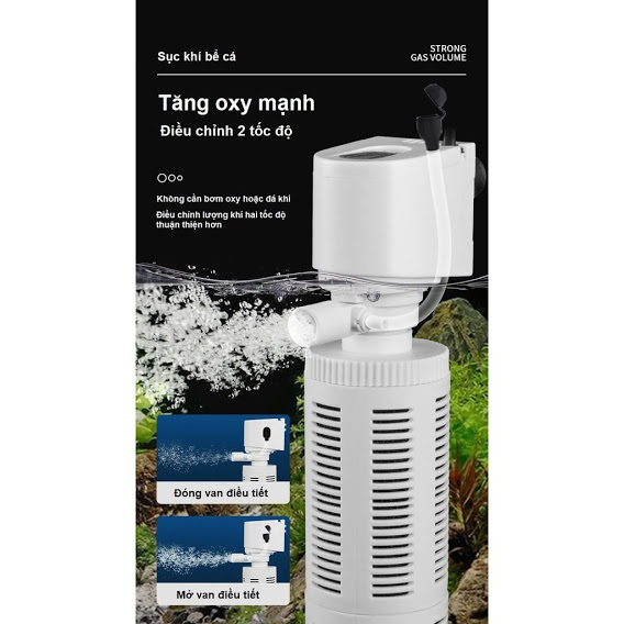Thiết Bị Lọc Bơm Oxy mini 3 Trong 1 tròn JY