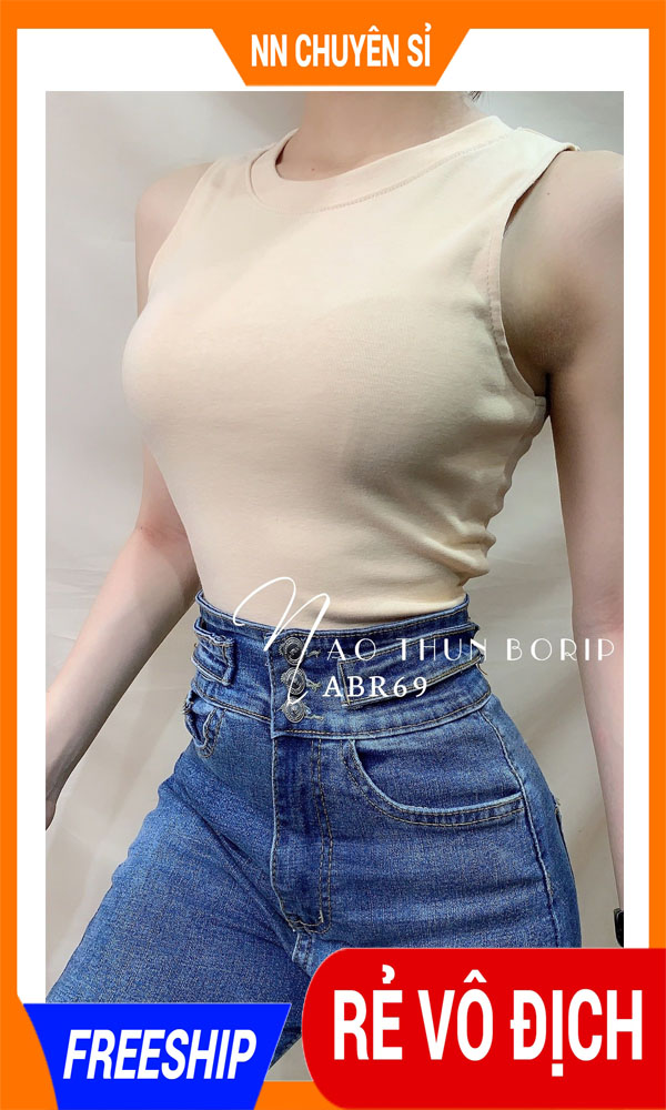 Áo thun 3 lỗ chất borip cực xinh abr69 🛑 ảnh thật 🛑 áo borip 🛑 áo kiểu nữ 🛑