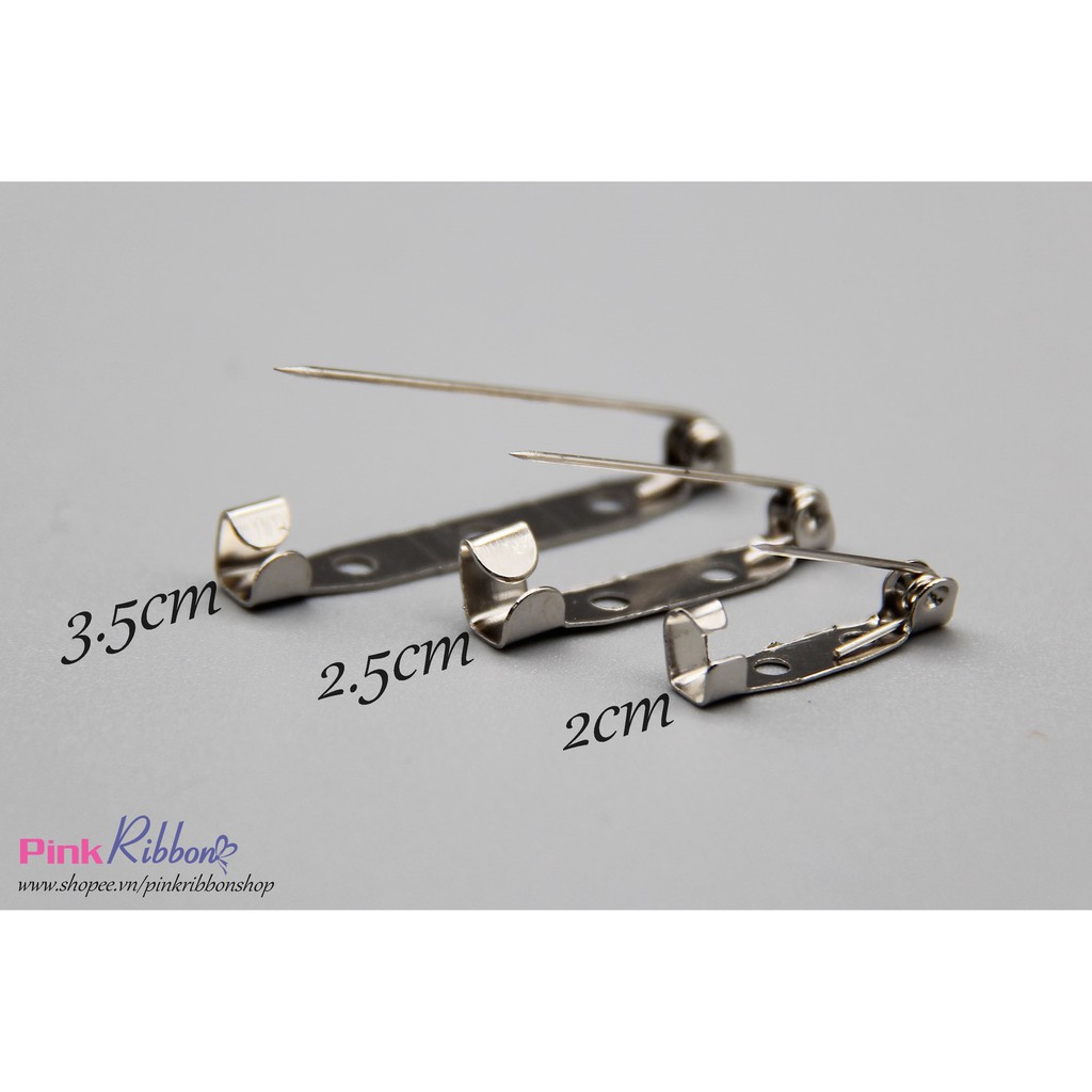 Set 10c ghim cài áo trơn các cỡ