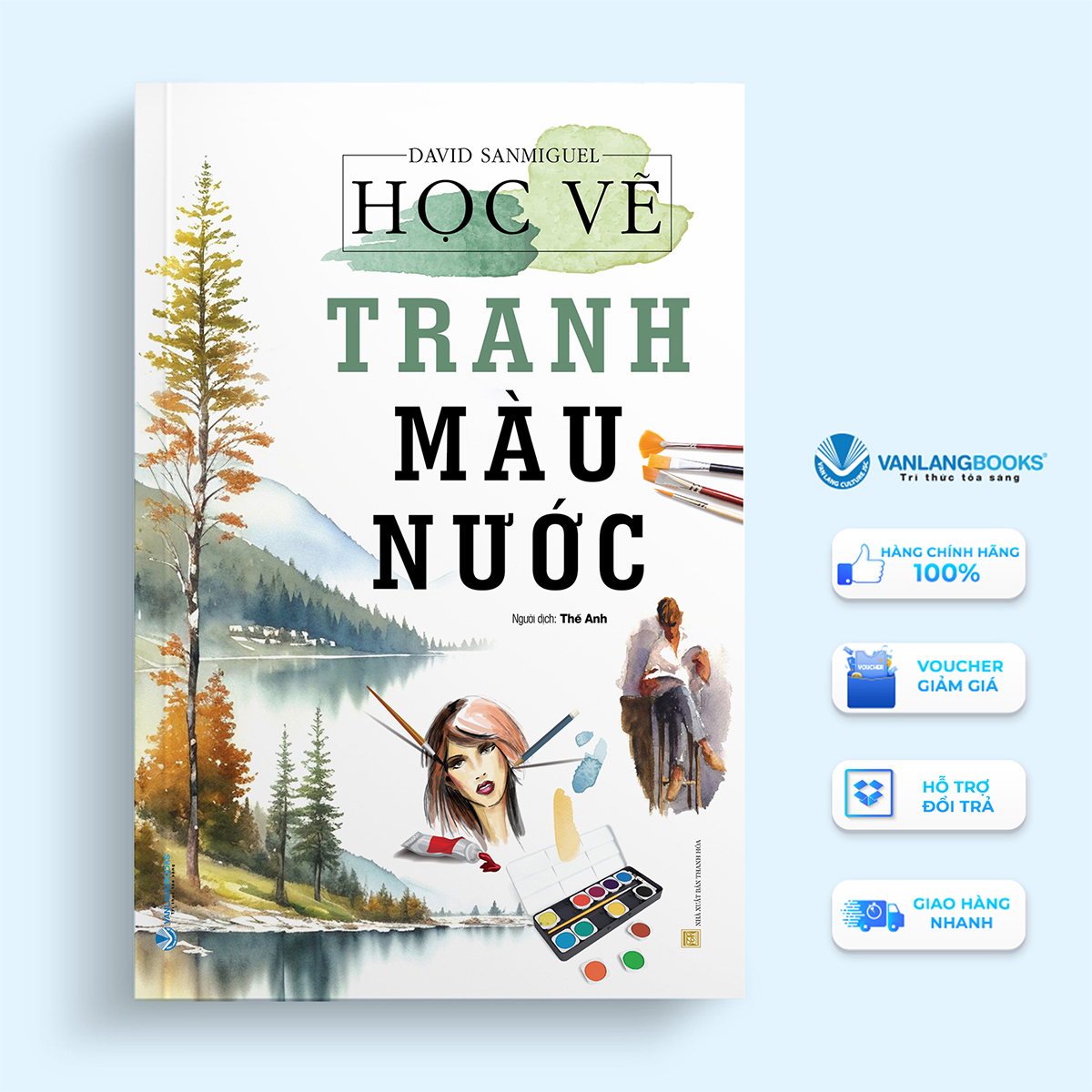 Sách - Học Vẽ Tranh Màu Nước (Tái Bản 2023)-Vanlangbooks