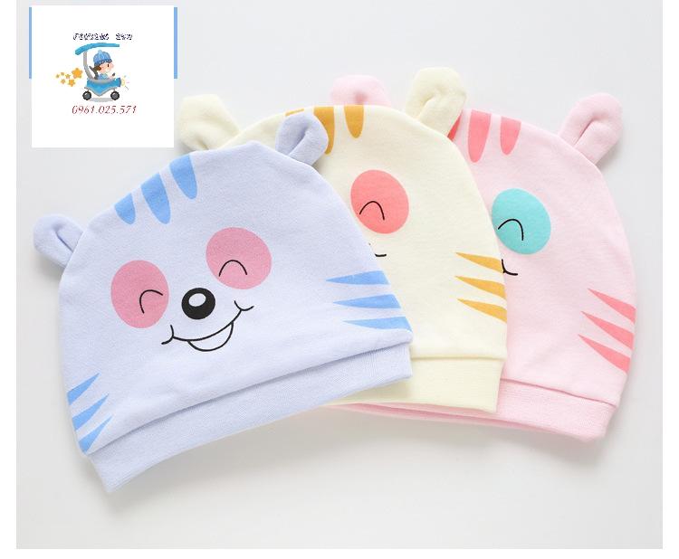 Mũ vải cotton cho bé trai, bé gái (mũ sơ sinh)