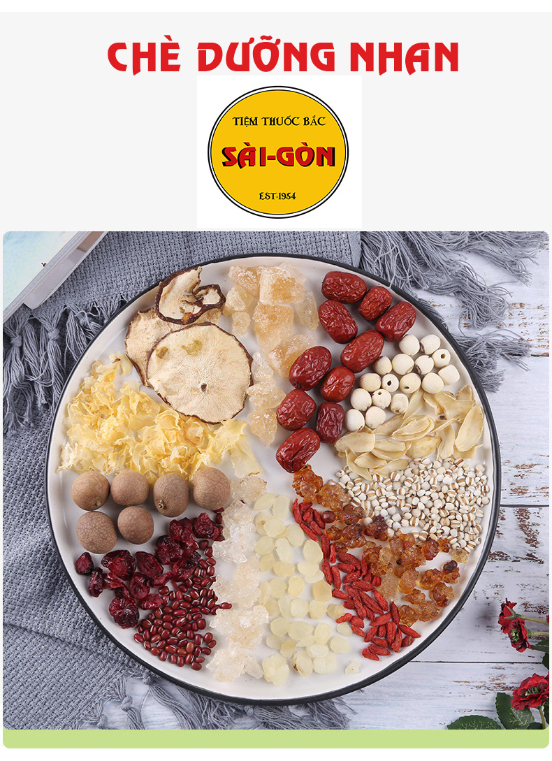 [HCM]10 Gói Chè Dưỡng Nhan - Gói Nấu 2 người ăn