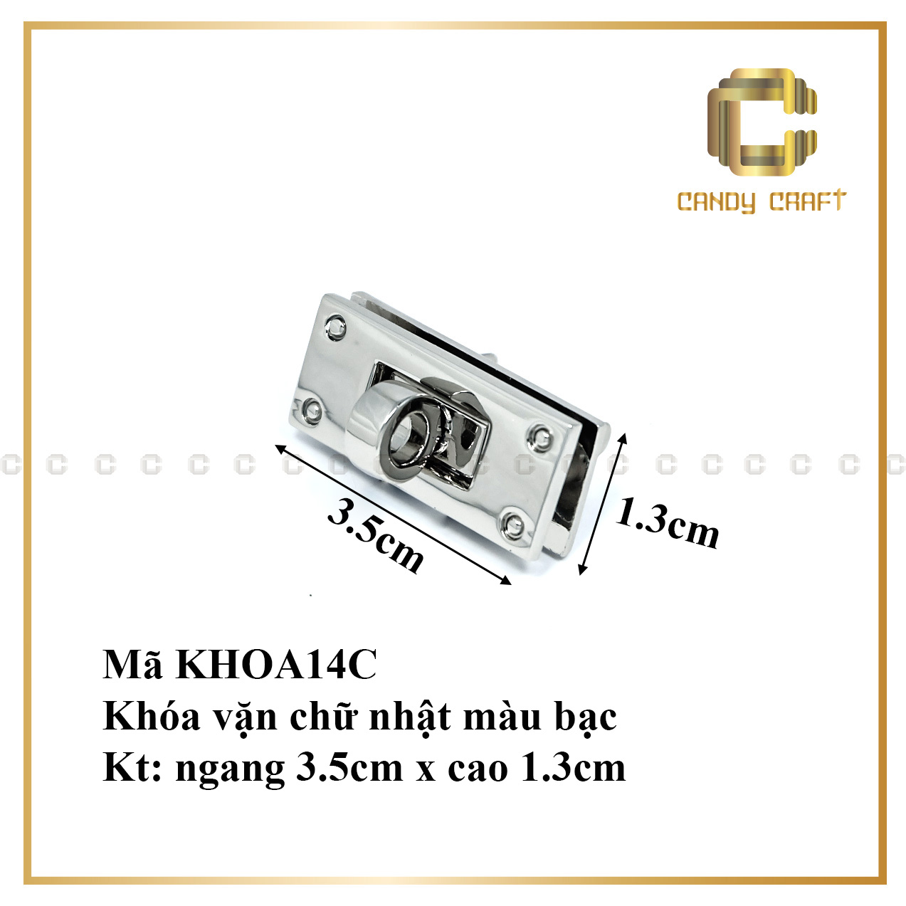 [HCM]Khóa vặn chữ nhật - phụ kiện làm túi xách