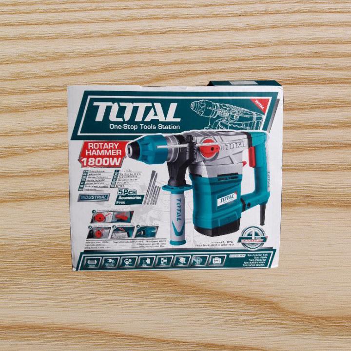 [HCM]Máy khoan đục bê tông Total TH118366 1800W 36mm (Kèm 3 mũi khoan gài & 2 mũi đục)