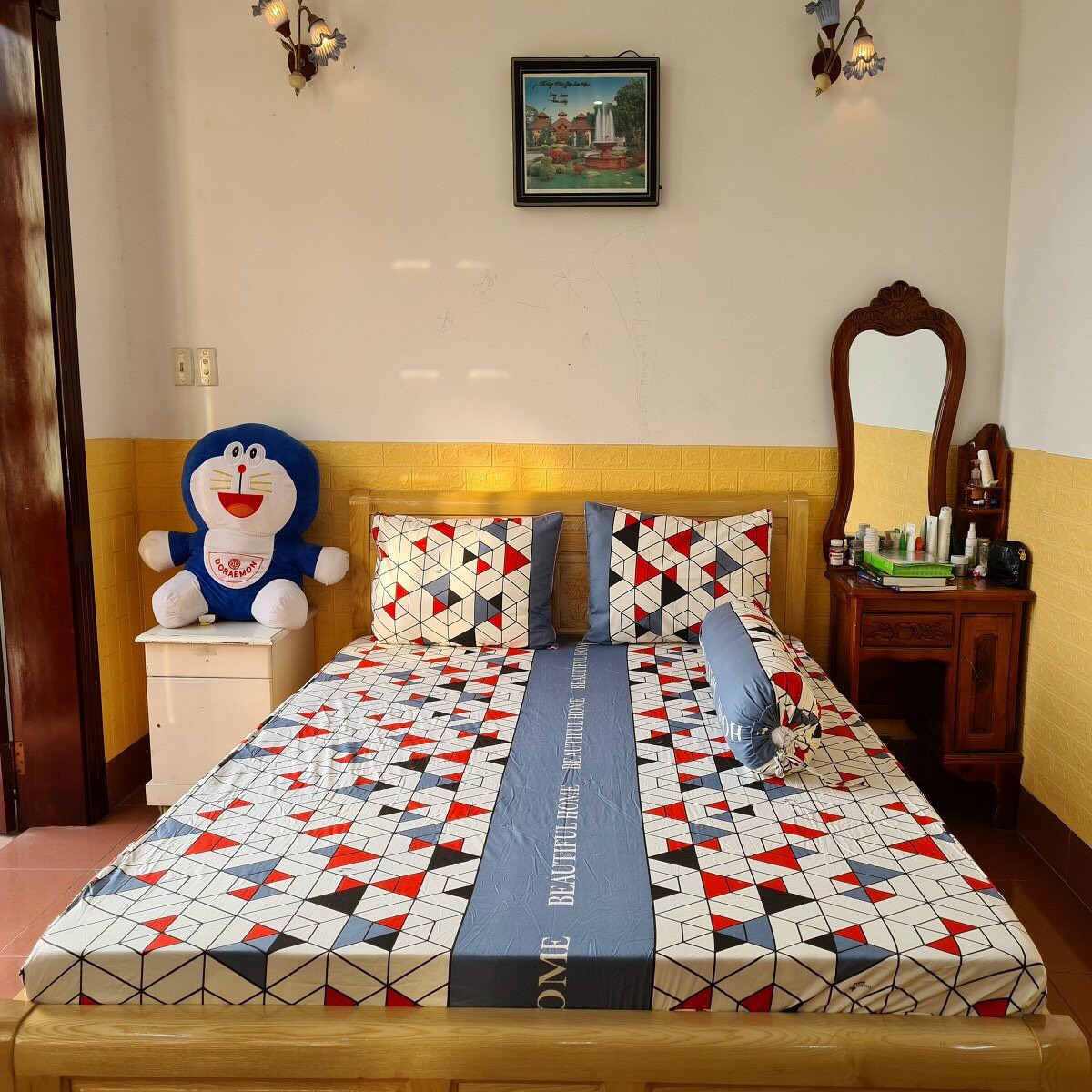 Bộ Drap Cotton Thắng Lợi 4 Món (CHAT Để Chọn Màu)