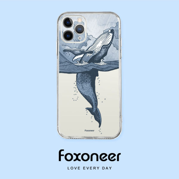 Ốp Lưng Iphone Cảnh nhảy cá voi đầy đủ 11pro apple 12promax fresh IX trong suốt chống rơi đáng yêu 6, 7, 8Plus