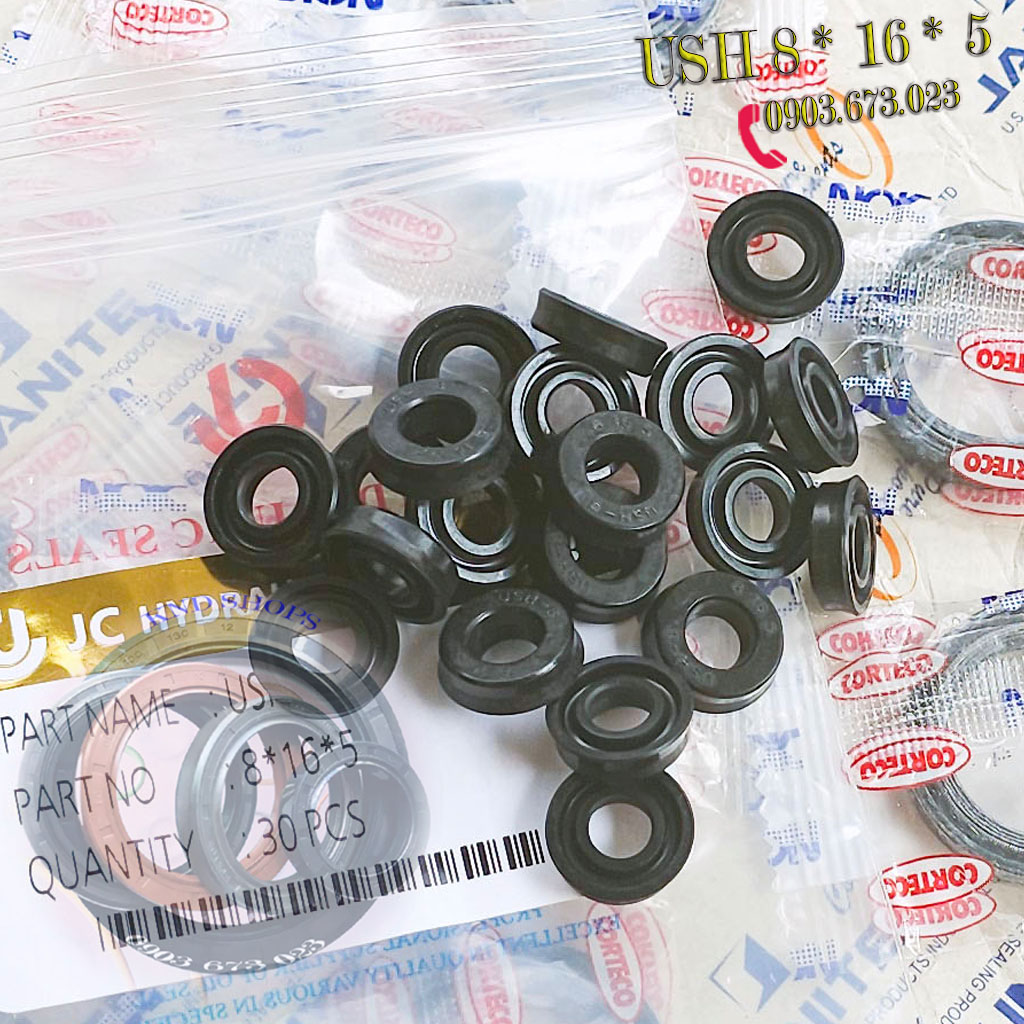 [10cái] Phớt thủy lực cho ty và piston USH/UPH 8*16*5 | UPH 8*18*5