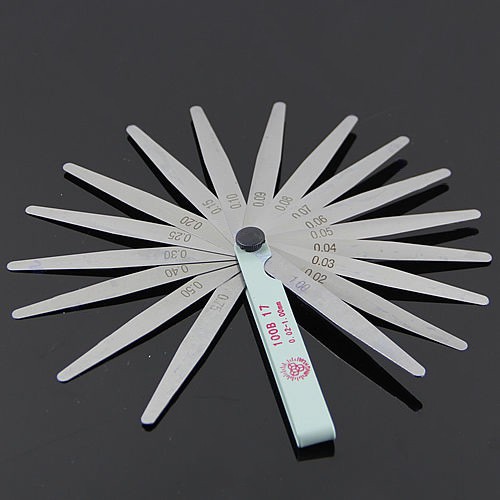 Thước lá đo khe hở xupap .canh khe hở thước căn lá 17 chi tiết đo khe hở từ 0.02-1mm hàng mới về