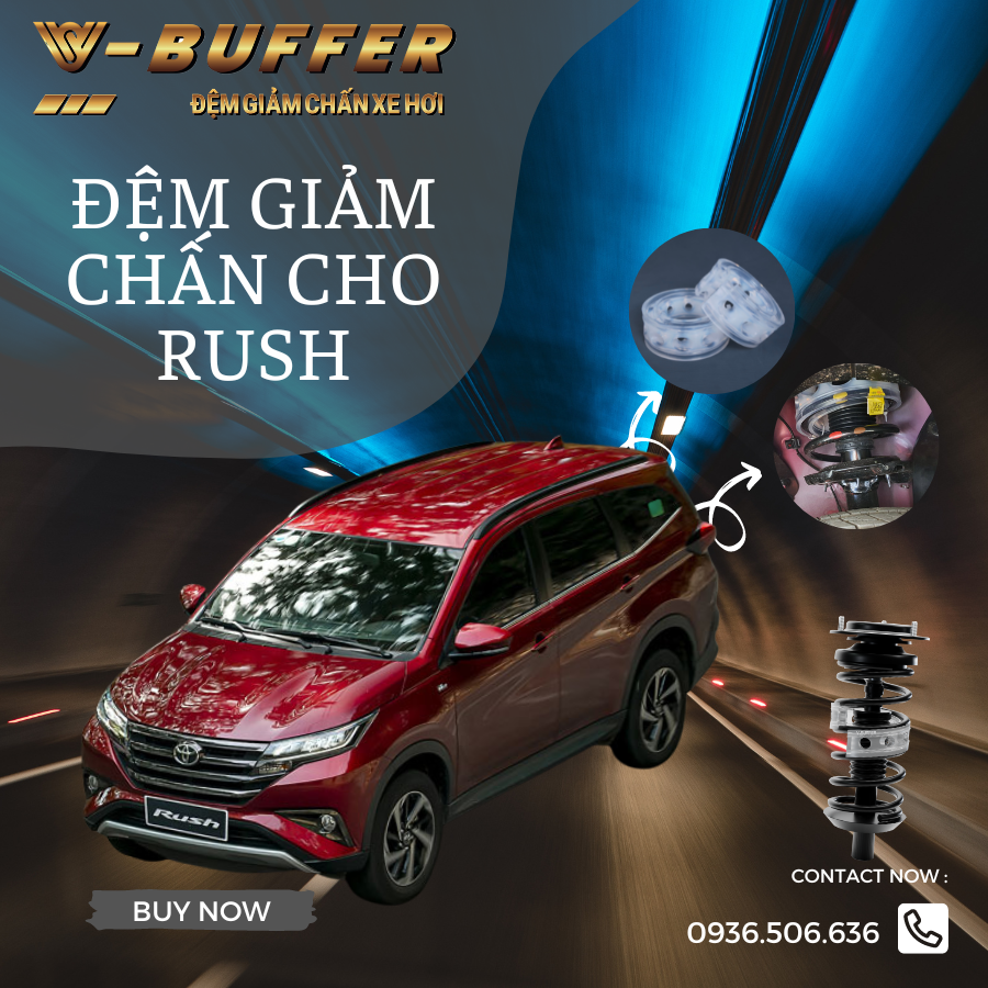 [Toyota Rush] Đệm cao su giảm chấn ô tô (Bộ 4 cái)