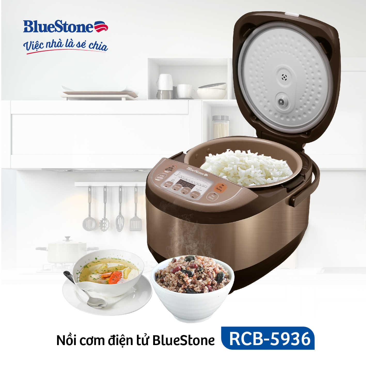 Nồi cơm điện tử BlueStone RCB-5936 - 1.8L