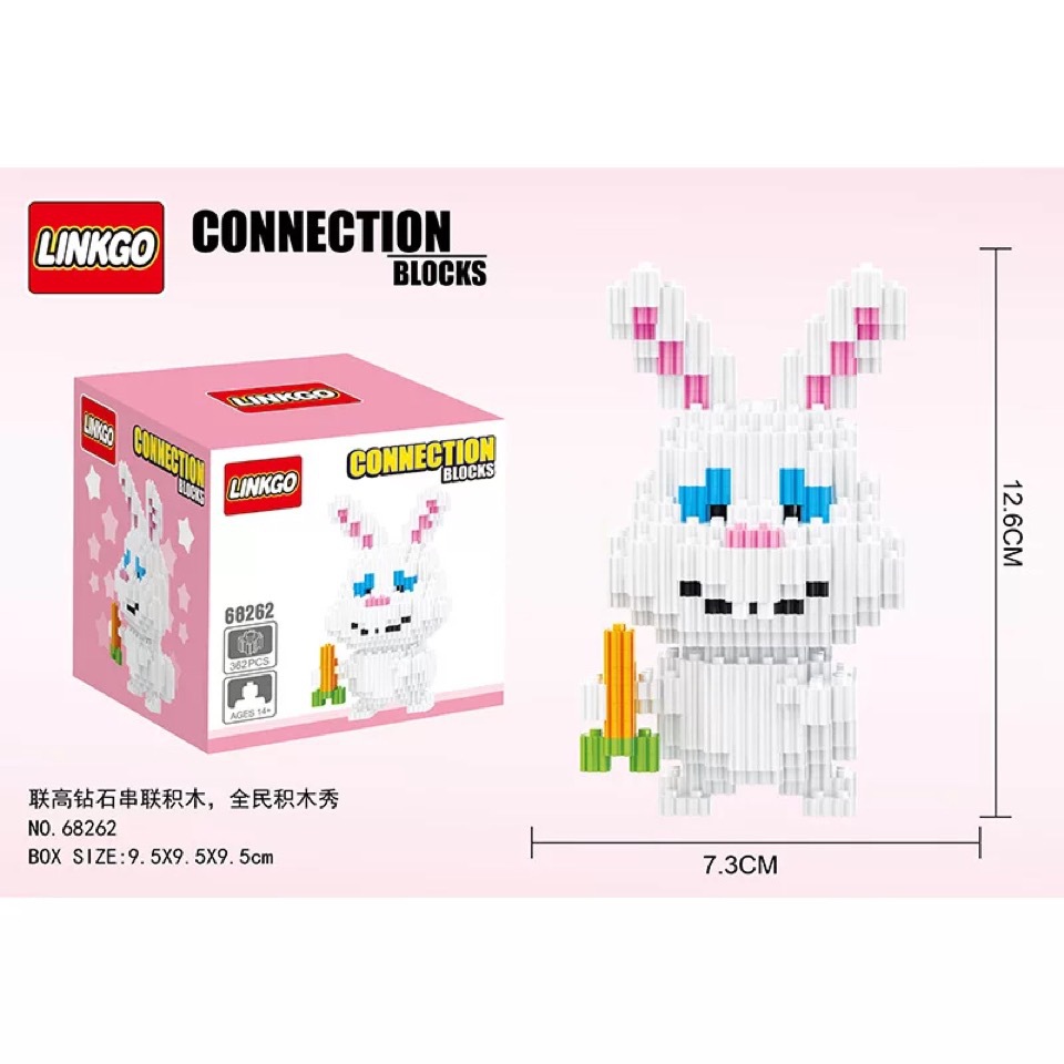 Bộ đồ chơi lắp ráp Đẳng Cấp Thú Cưng - Mô hình 3D LINKGO Nanoblock