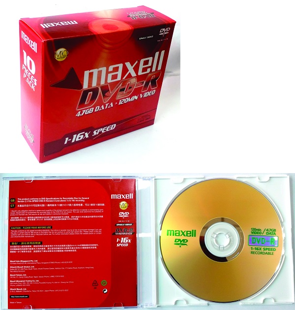 Hộp 10 Đĩa Trắng DVD-R maxell