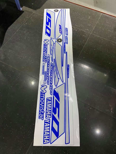 Tem Exciter 150 Bạc Xanh Rời In Mực Cao Cấp