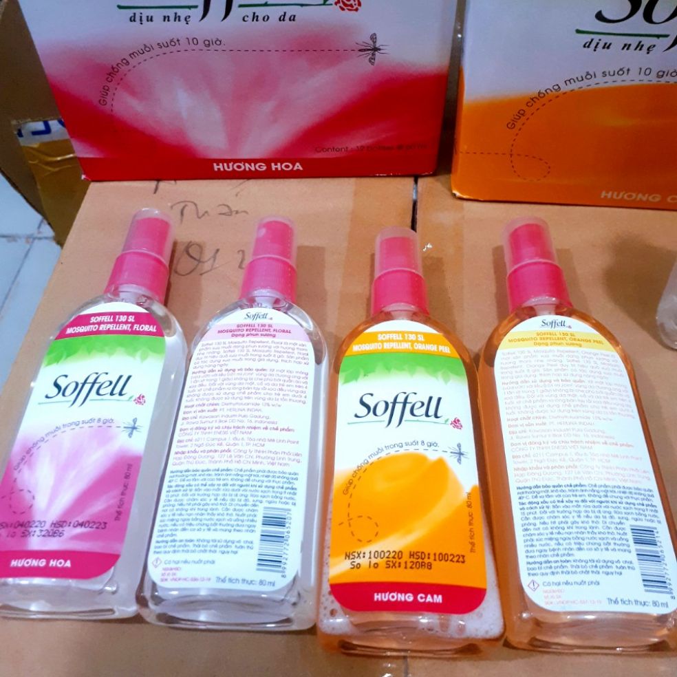 Xịt muỗi SOFFELL dạng phun sương chai lớn 80ml