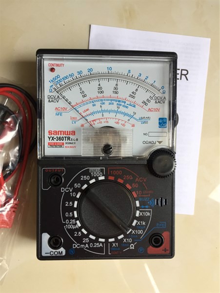 Đồng hồ đo kim vạn năng Samwa VOM 360 (Đen phối trắng)