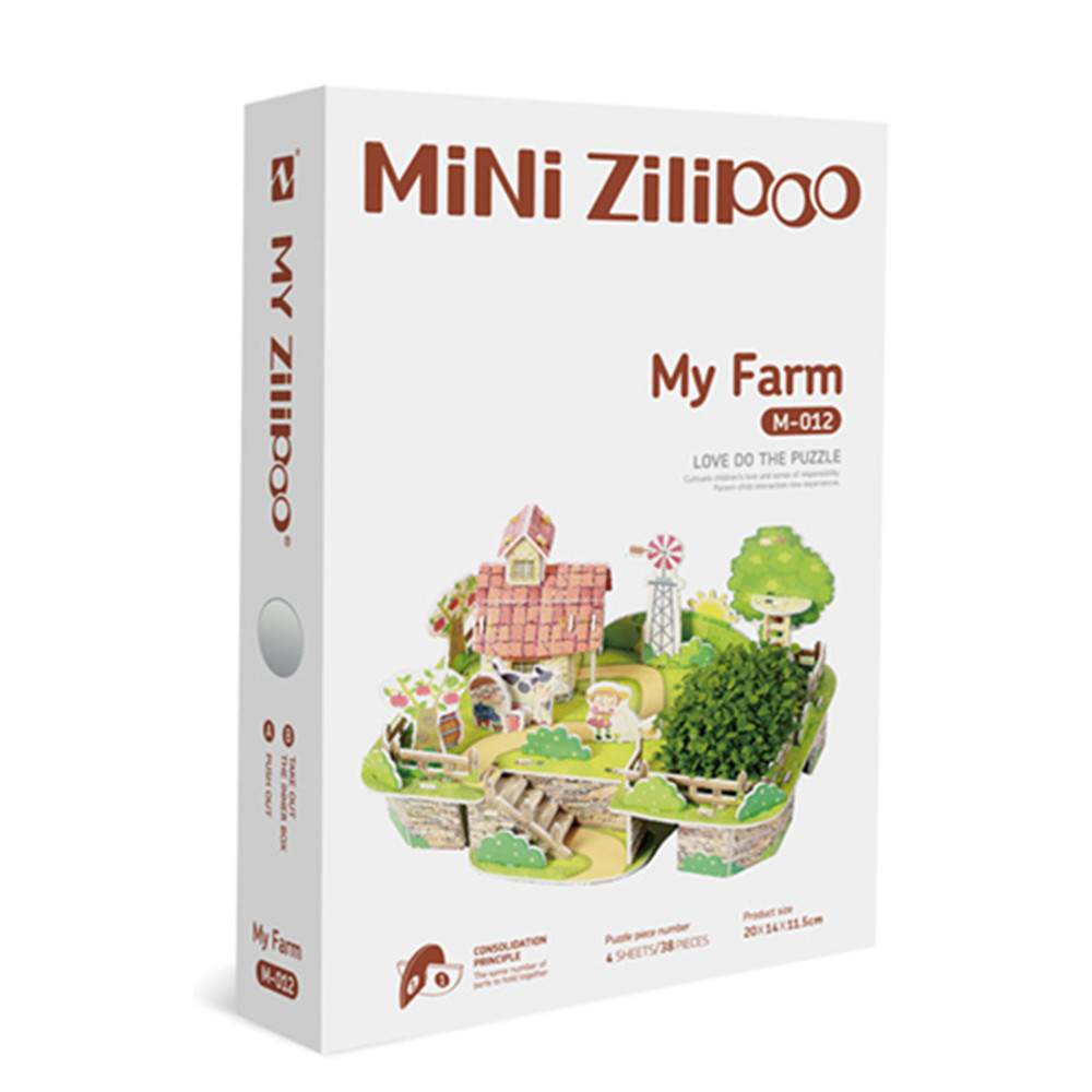 BỘ XẾP HÌNH LẮP RÁP 3D[3+]- MY FARM- ZILIPOO