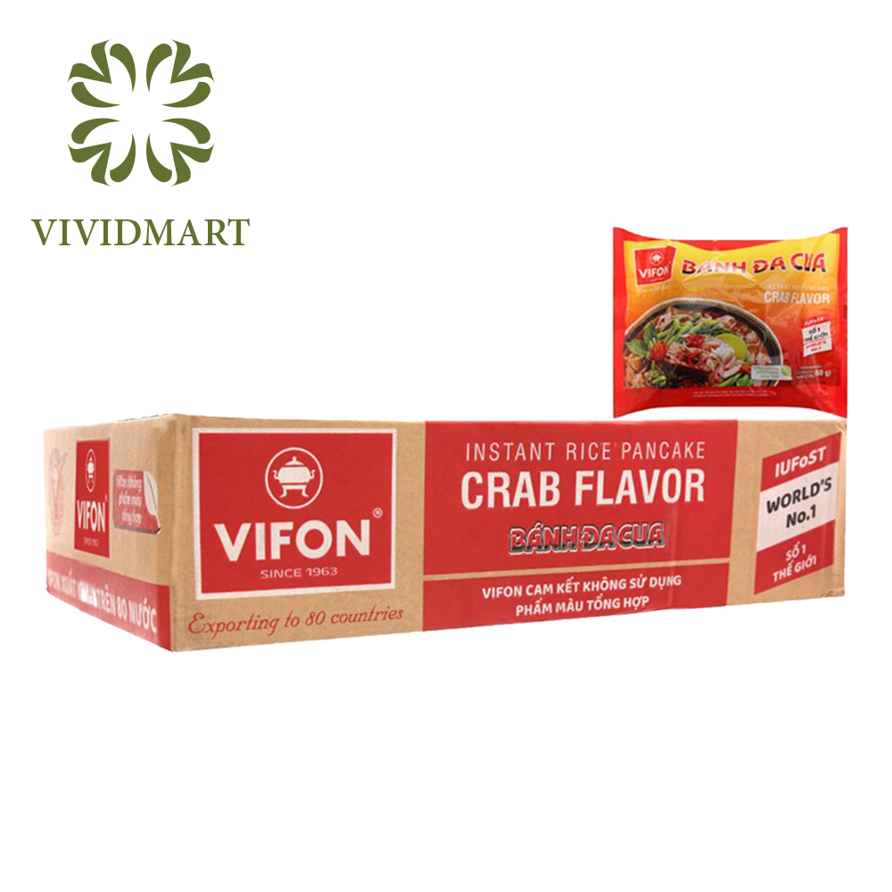 [Toàn quốc] [THÙNG 30 GÓI] BÁNH ĐA CUA VIFON 60g/GÓI – VIFON