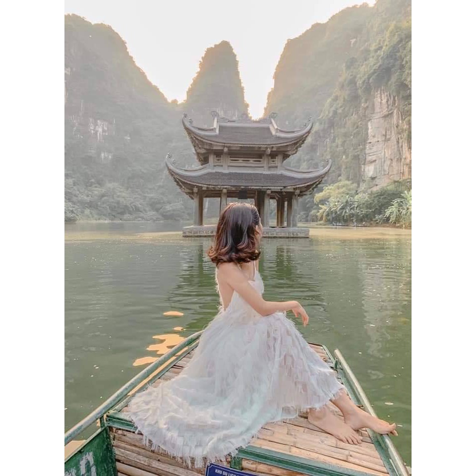 Váy Trắng Lông Vũ Hở Lưng Ảnh Thật  ( Hàng Có Sẵn )