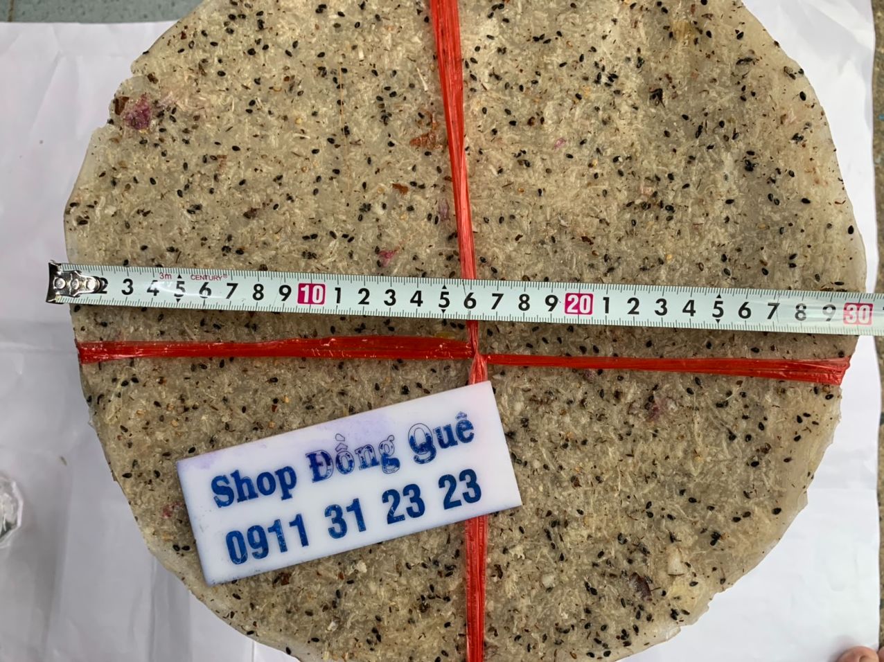10 BÁNH TRÁNG NƯỚNG NƯỚC CỐT DỪA MÈ ĐEN 28cm