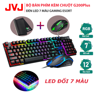 Bộ bàn phím máy tính kèm chuột Gaming RGB JVJ G200Plus Có Dây, bàn phím giả cơ thumbnail