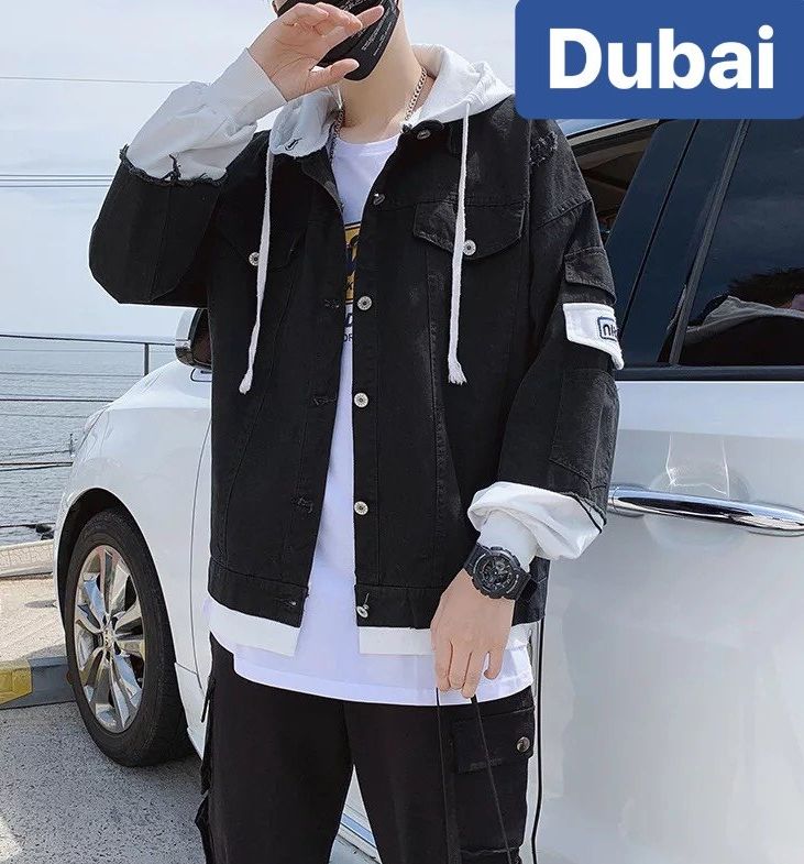 ÁO KHOÁC JEAN NAM CHẤT BÒ NÓN VẢI NỈ CAO CẤP NHẬT BẢN CAO CẤP - DUBAI FASHION