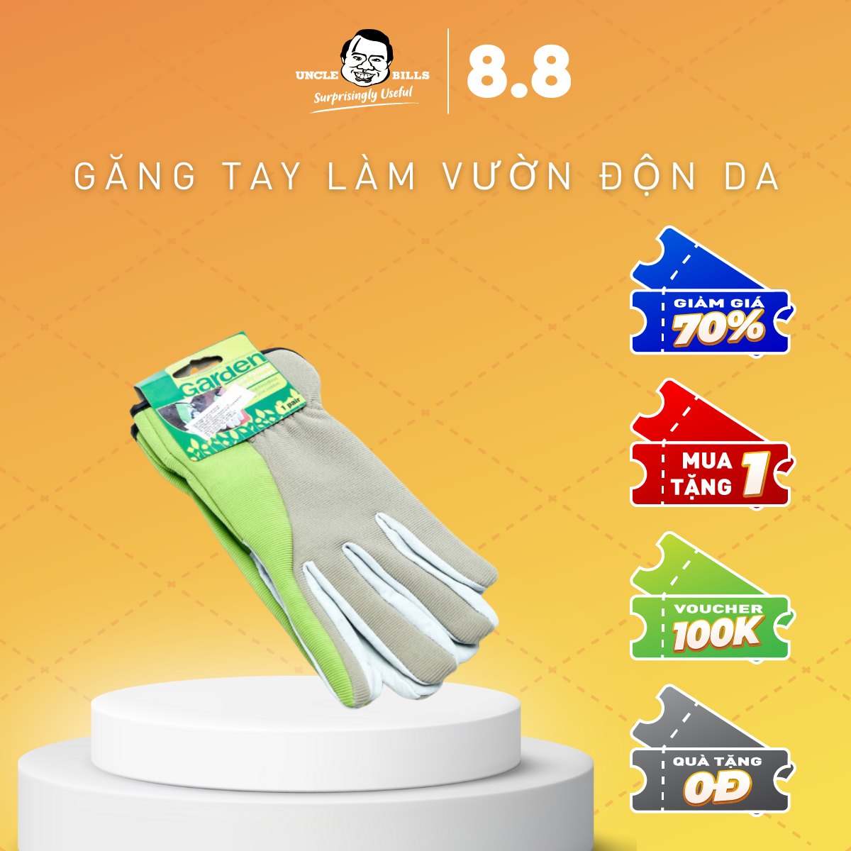 Găng Tay Làm Vườn Độn Da UBL OT0308
