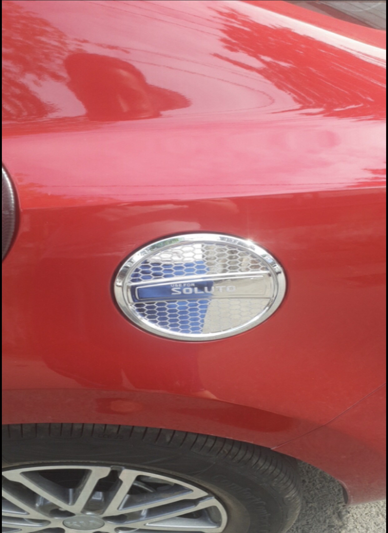 Ốp nắp Bình xăng  mạ crom xe Kia Soluto đời  2019,2020,2021,2022,2023