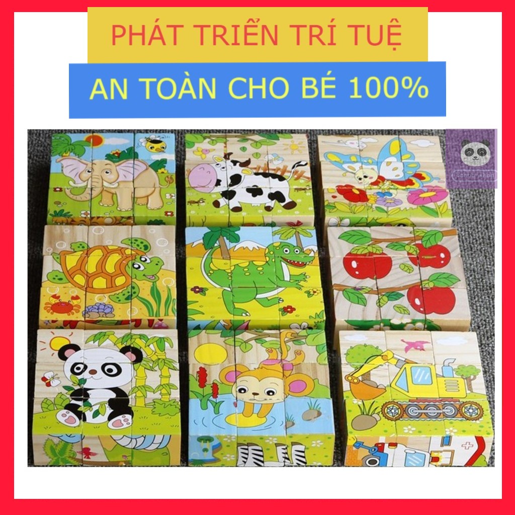 Đồ Chơi Bộ Xếp Hình Gỗ 3D Thông Minh Cho Bé