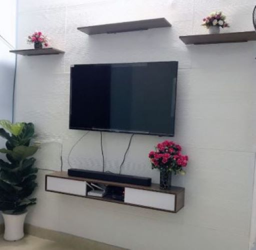 Set kệ tivi treo tường phòng khách sang trọng như hình - giá xưởng