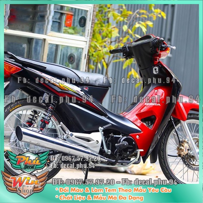 Tem rời Wave S đen đỏ