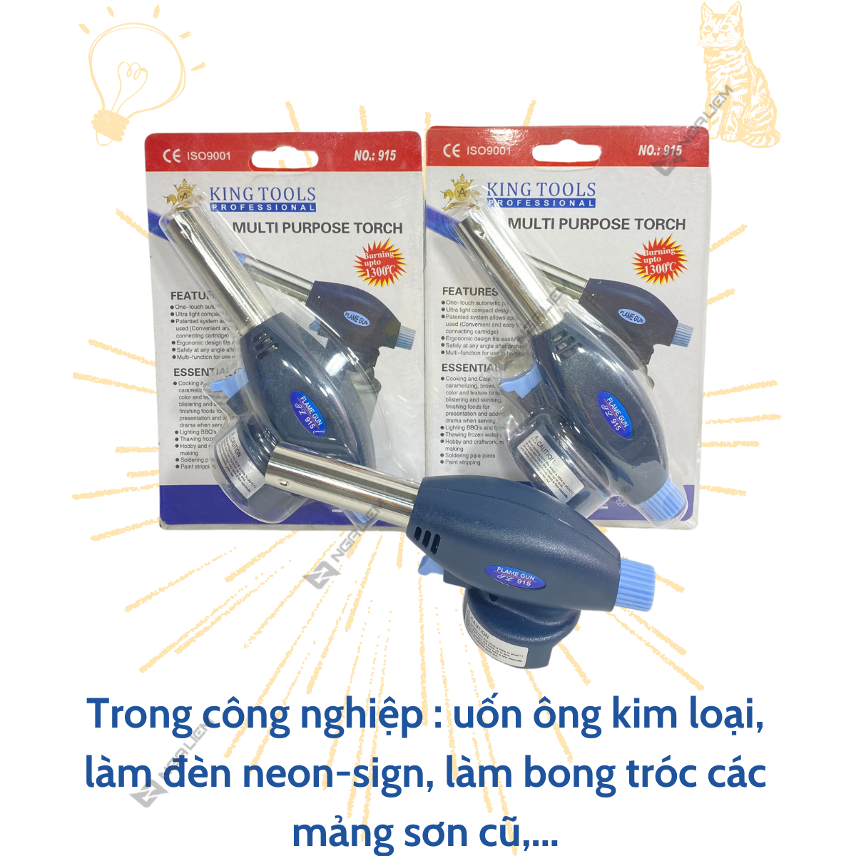 Khò Ga Multi Purpose Torch Flame No.915 King Tools [Hàng Giá Siêu Tốt]