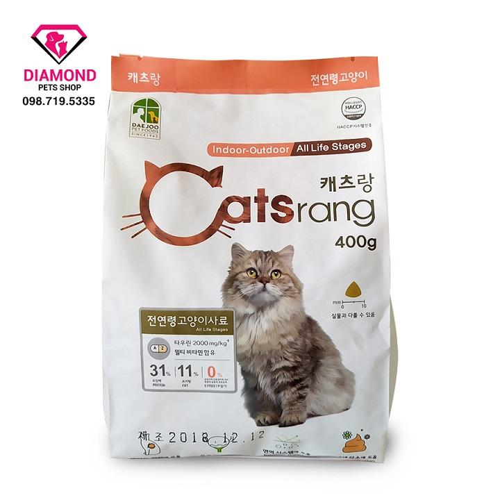 [0.4kg BAO BÌ MỚI] Thức ăn hạt cho mèo mọi lứa tuổi CATSRANG