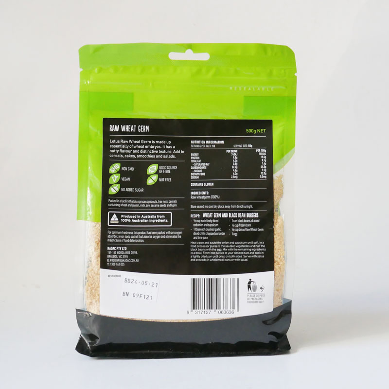 Phôi lúa mì Raw Wheat Germ 500gr - Lotus Australia