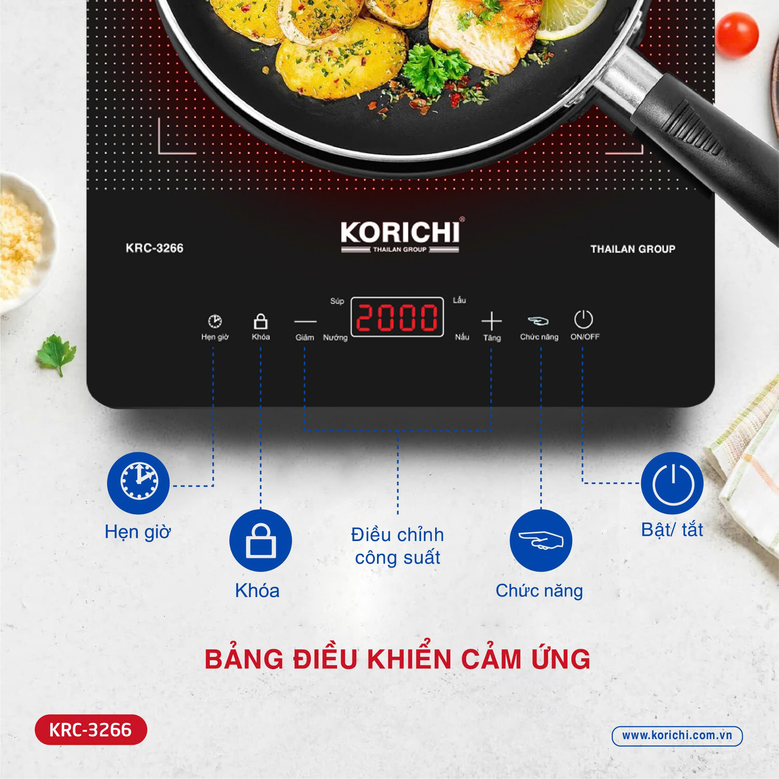 BẾP HỒNG NGOẠI KORICHI KRC-3266